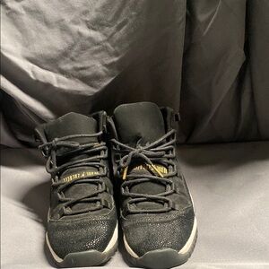 Kids Black and Gold Sneakers